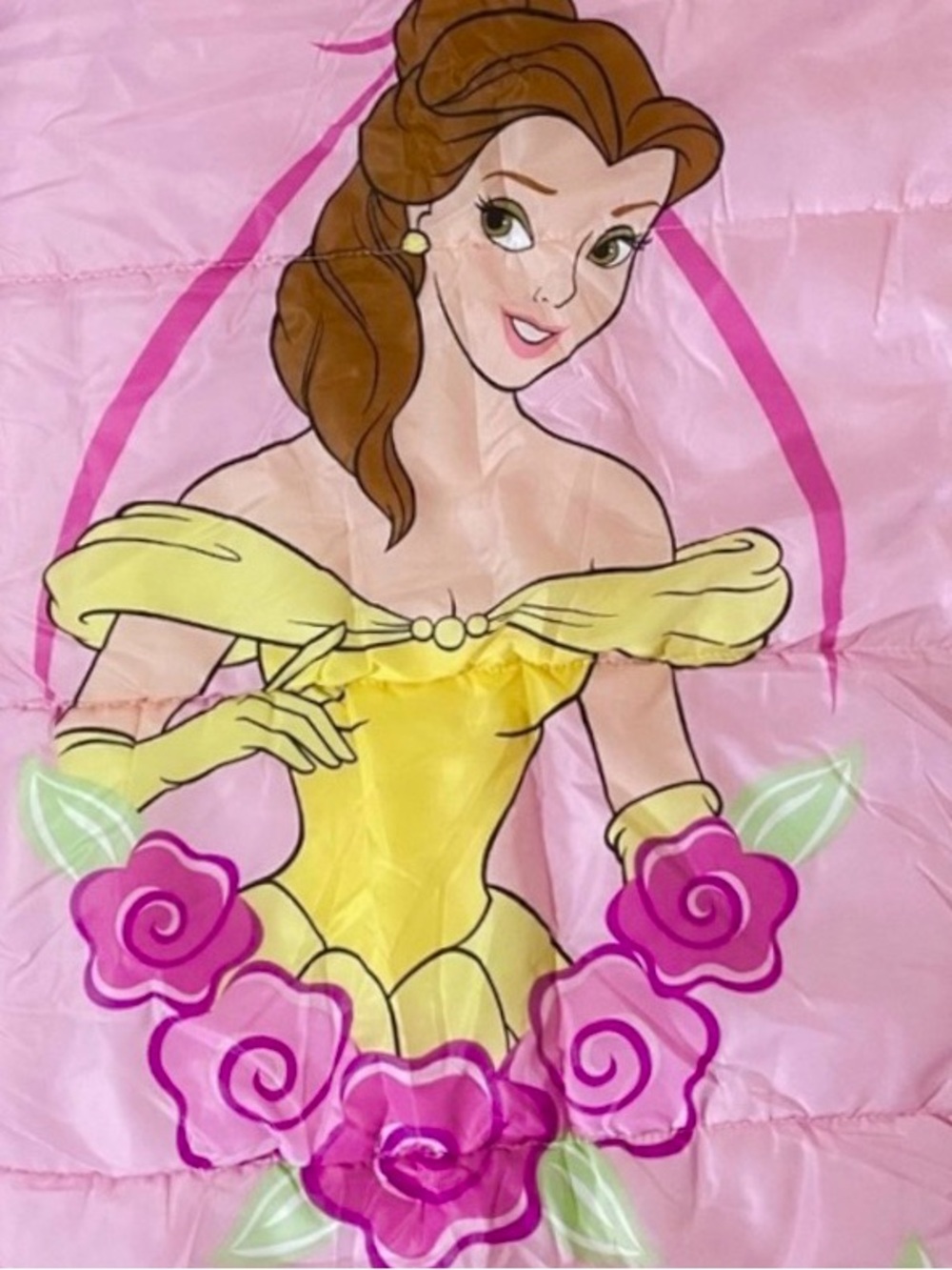 Disney Beauty and the Beast Belle Pink Sleeping Bag Vintage 90s Made in USA